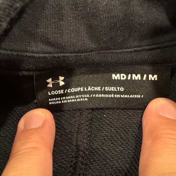 UNDER ARMOUR Women’s Black Hoodie Open Back High Neck- Size M - Picture 6 of 6